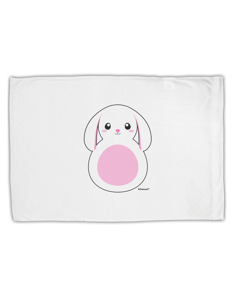 Cute Bunny with Floppy Ears - Pink Standard Size Polyester Pillow Case by TooLoud-Pillow Case-TooLoud-White-Davson Sales