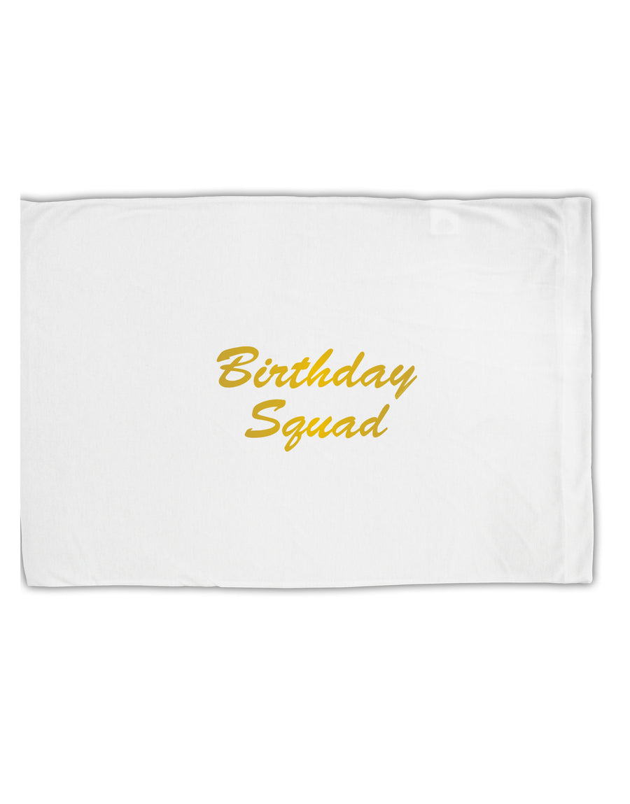 Birthday Squad Text Standard Size Polyester Pillow Case by TooLoud-TooLoud-White-Davson Sales