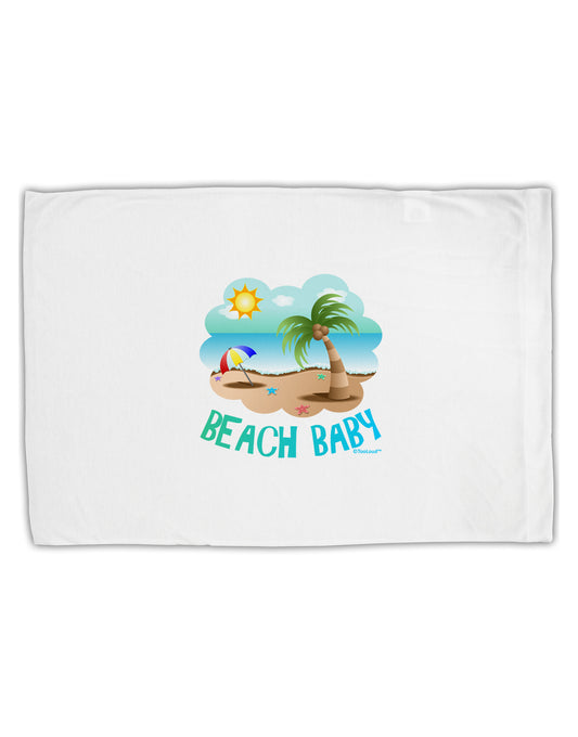 Fun Summer Beach Scene - Beach Baby Standard Size Polyester Pillow Case by TooLoud-Pillow Case-TooLoud-White-Davson Sales