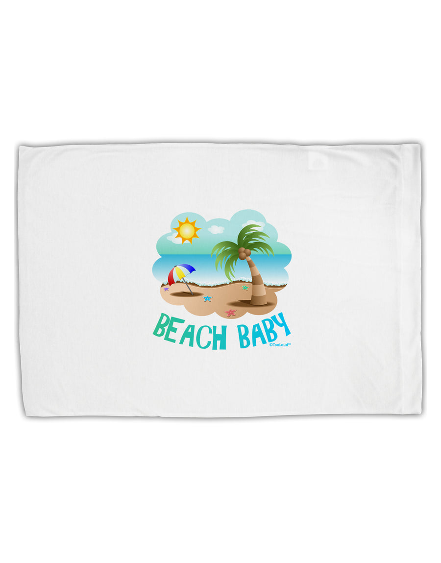 Fun Summer Beach Scene - Beach Baby Standard Size Polyester Pillow Case by TooLoud-Pillow Case-TooLoud-White-Davson Sales