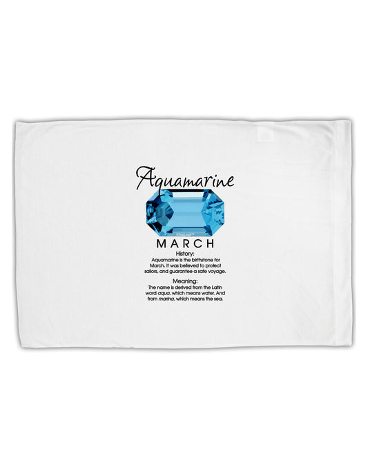 Birthstone Aquamarine Standard Size Polyester Pillow Case by TooLoud-Pillow Case-TooLoud-White-Davson Sales