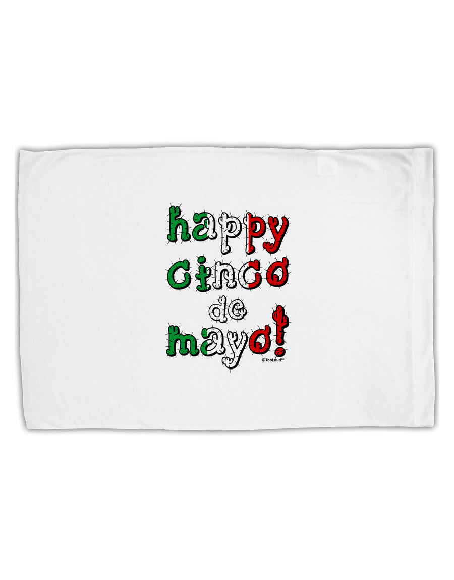 Happy Cinco de Mayo - Cactus Design Standard Size Polyester Pillow Case by TooLoud-Pillow Case-TooLoud-White-Davson Sales