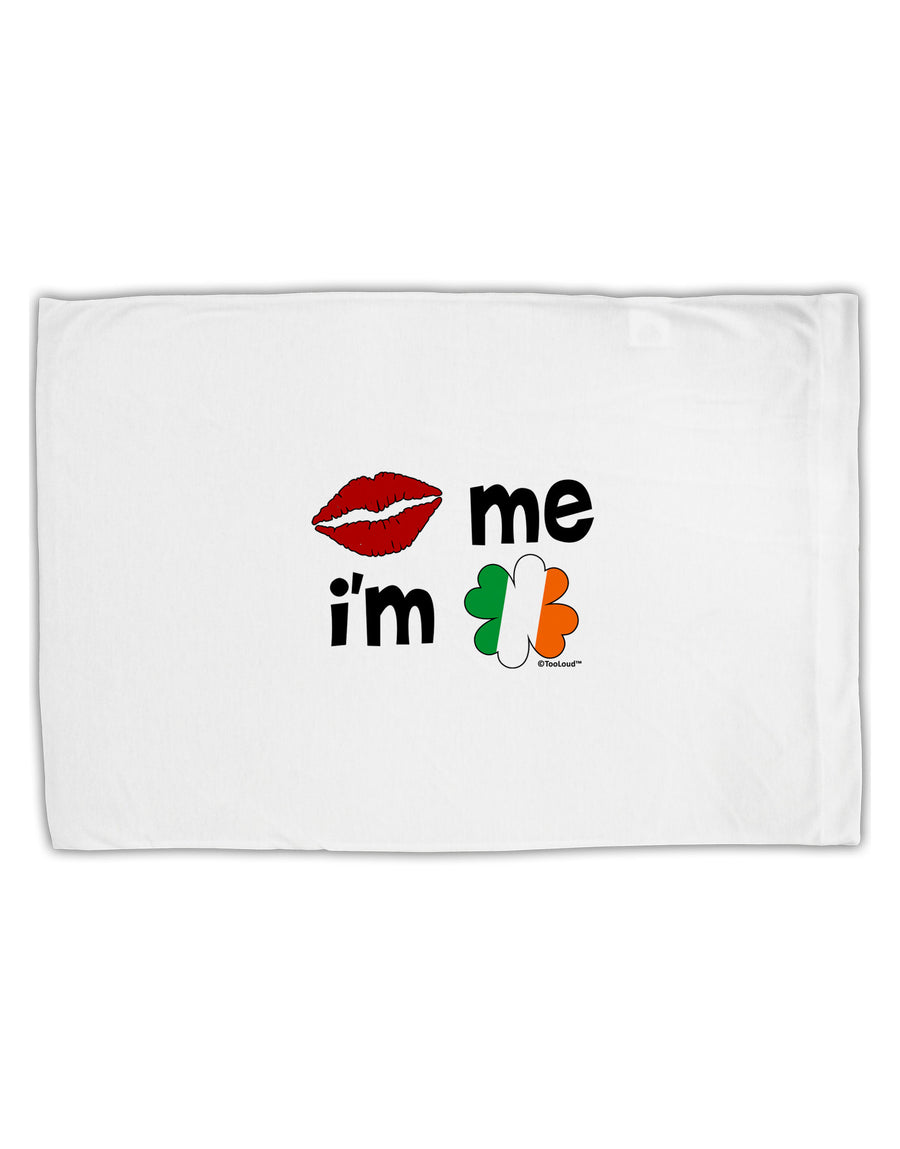 Kiss and Irish Flag Shamrock - Kiss Me I'm Irish Standard Size Polyester Pillow Case by TooLoud-Pillow Case-TooLoud-White-Davson Sales