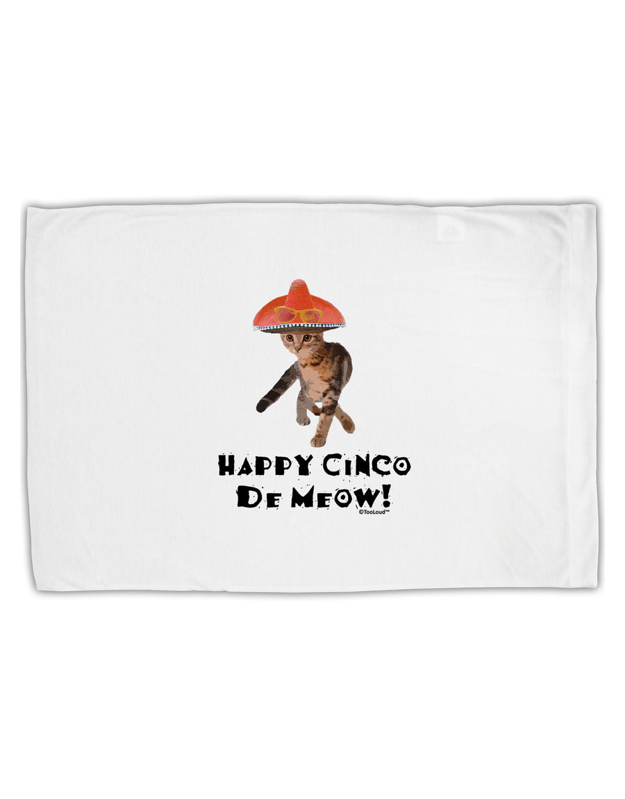 Cat with Pink Sombrero - Happy Cinco de Meow Standard Size Polyester Pillow Case by TooLoud-Pillow Case-TooLoud-White-Davson Sales