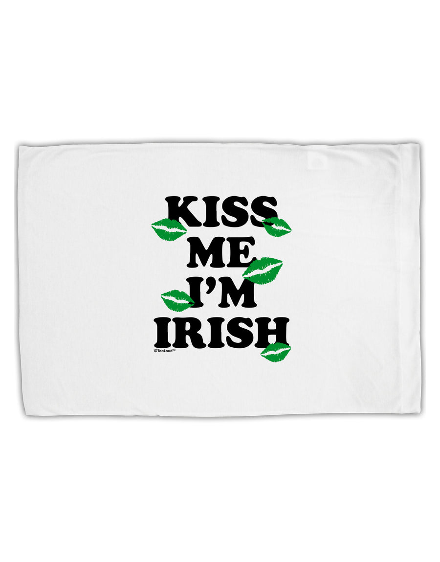 Kiss Me I'm Irish - Green Kisses Standard Size Polyester Pillow Case by TooLoud-Pillow Case-TooLoud-White-Davson Sales