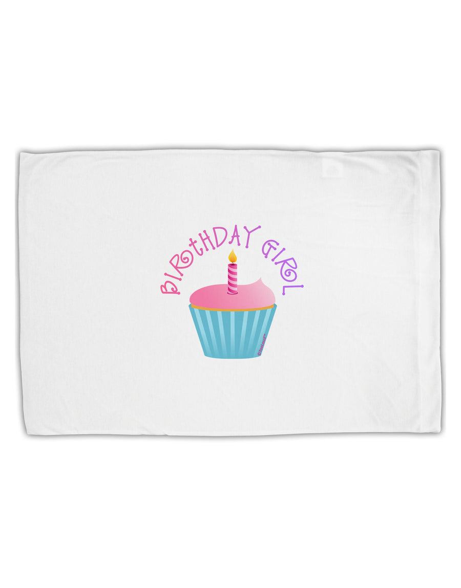 Birthday Girl - Candle Cupcake Standard Size Polyester Pillow Case by TooLoud-Pillow Case-TooLoud-White-Davson Sales