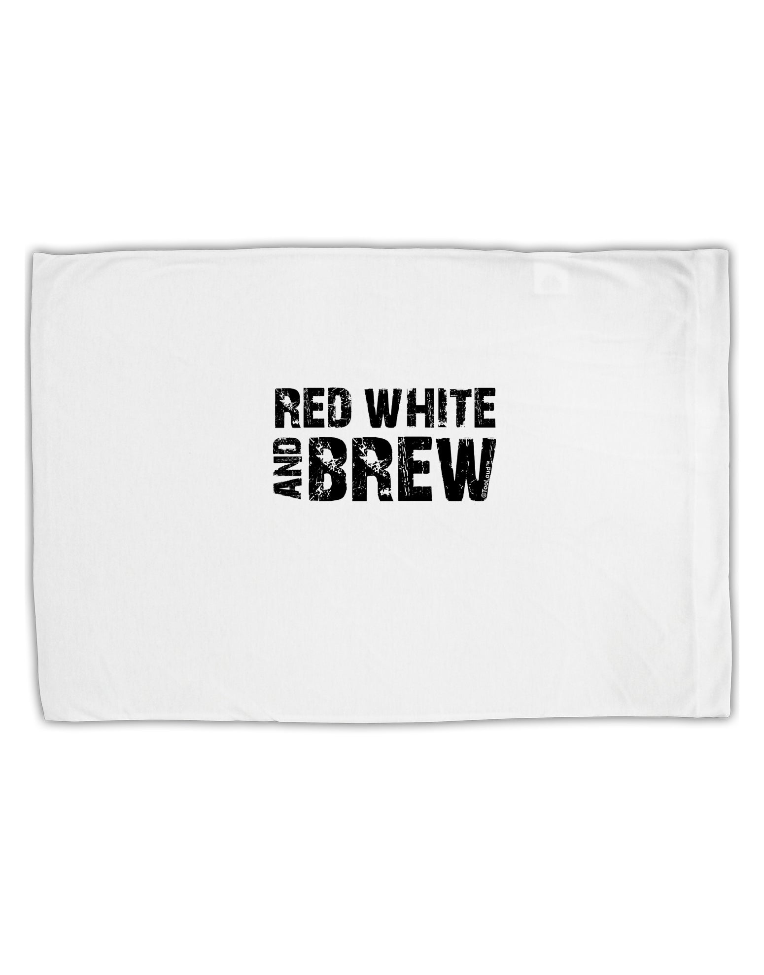 Red White and Brew Standard Size Polyester Pillow Case by TooLoud-Pillow Case-TooLoud-White-Davson Sales