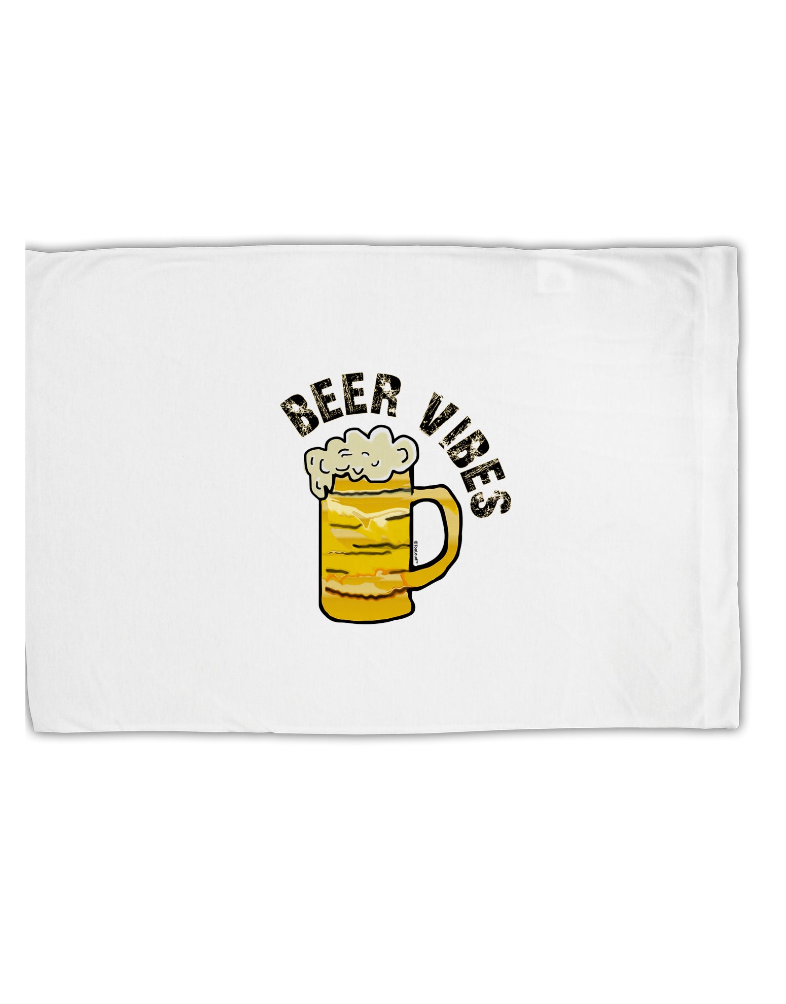 TooLoud Beer Vibes Standard Size Polyester Pillow Case-Pillow Case-TooLoud-Davson Sales
