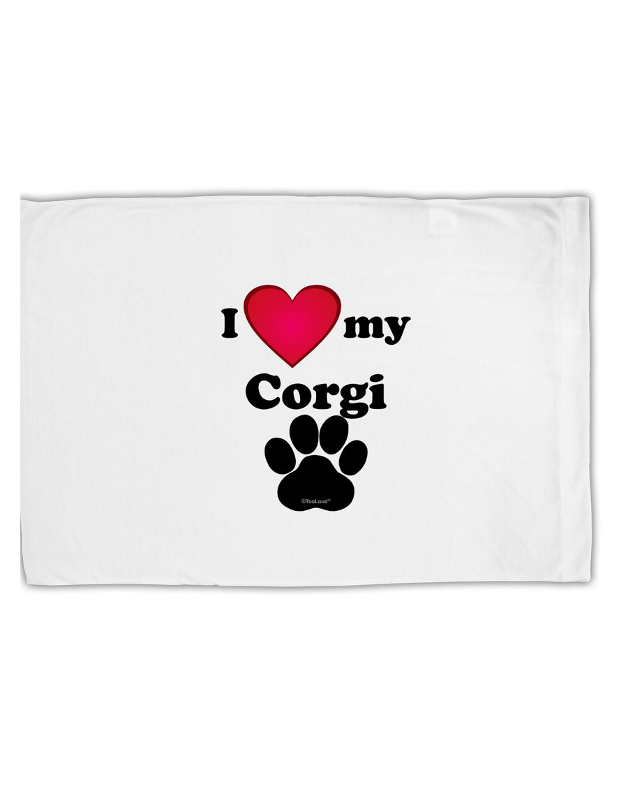 I Heart My Corgi Standard Size Polyester Pillow Case by TooLoud-TooLoud-White-Davson Sales