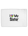 I Heart My Sister - Autism Awareness Standard Size Polyester Pillow Case by TooLoud-Pillow Case-TooLoud-White-Davson Sales