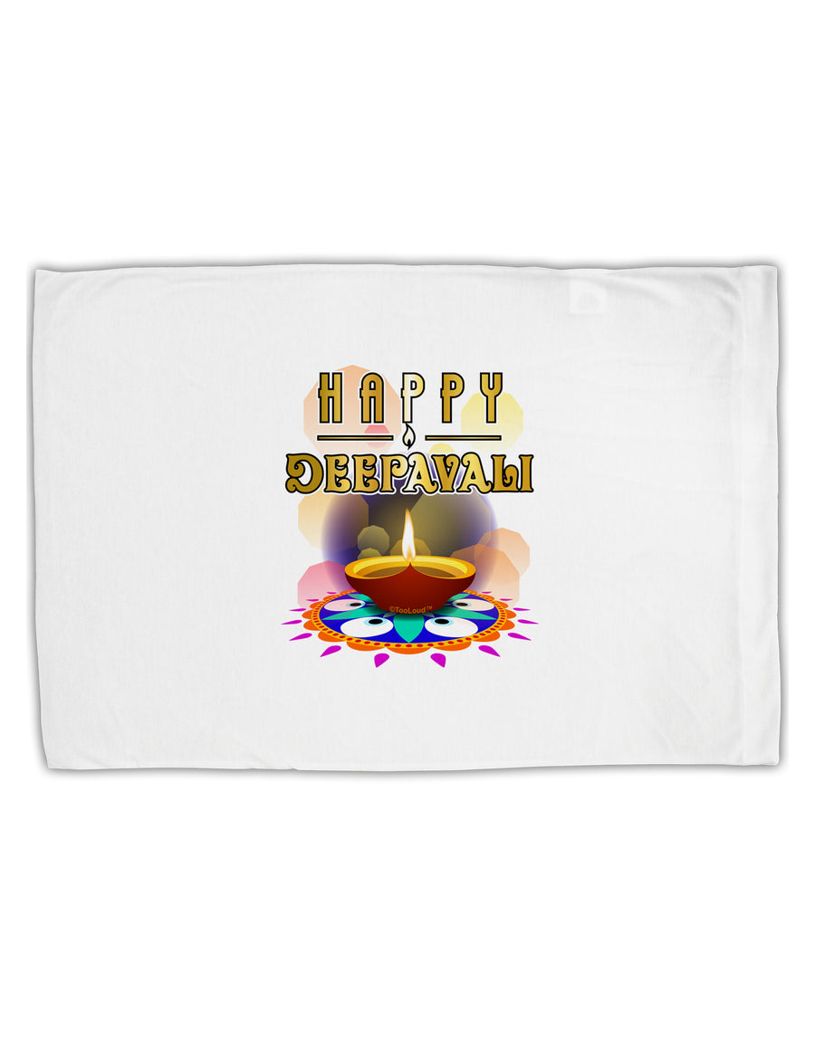 Happy Deepavali - Rangoli and Diya Standard Size Polyester Pillow Case by TooLoud-TooLoud-White-Davson Sales