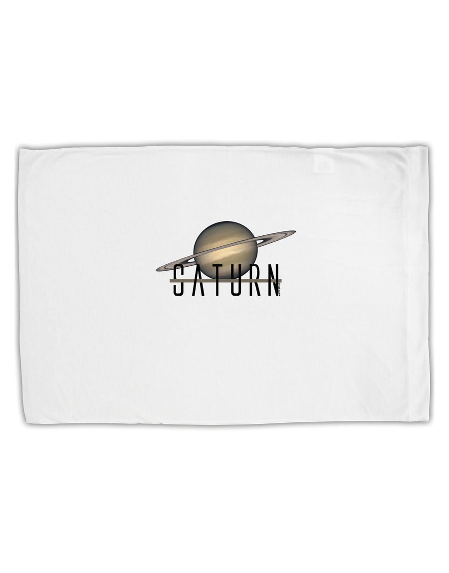 Planet Saturn Text Standard Size Polyester Pillow Case by TooLoud-Pillow Case-TooLoud-White-Davson Sales