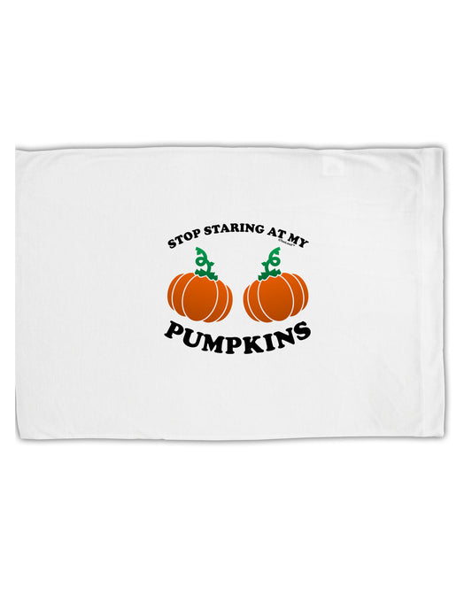 Stop Staring At My Pumpkins Standard Size Polyester Pillow Case by TooLoud-Pillow Case-TooLoud-White-Davson Sales