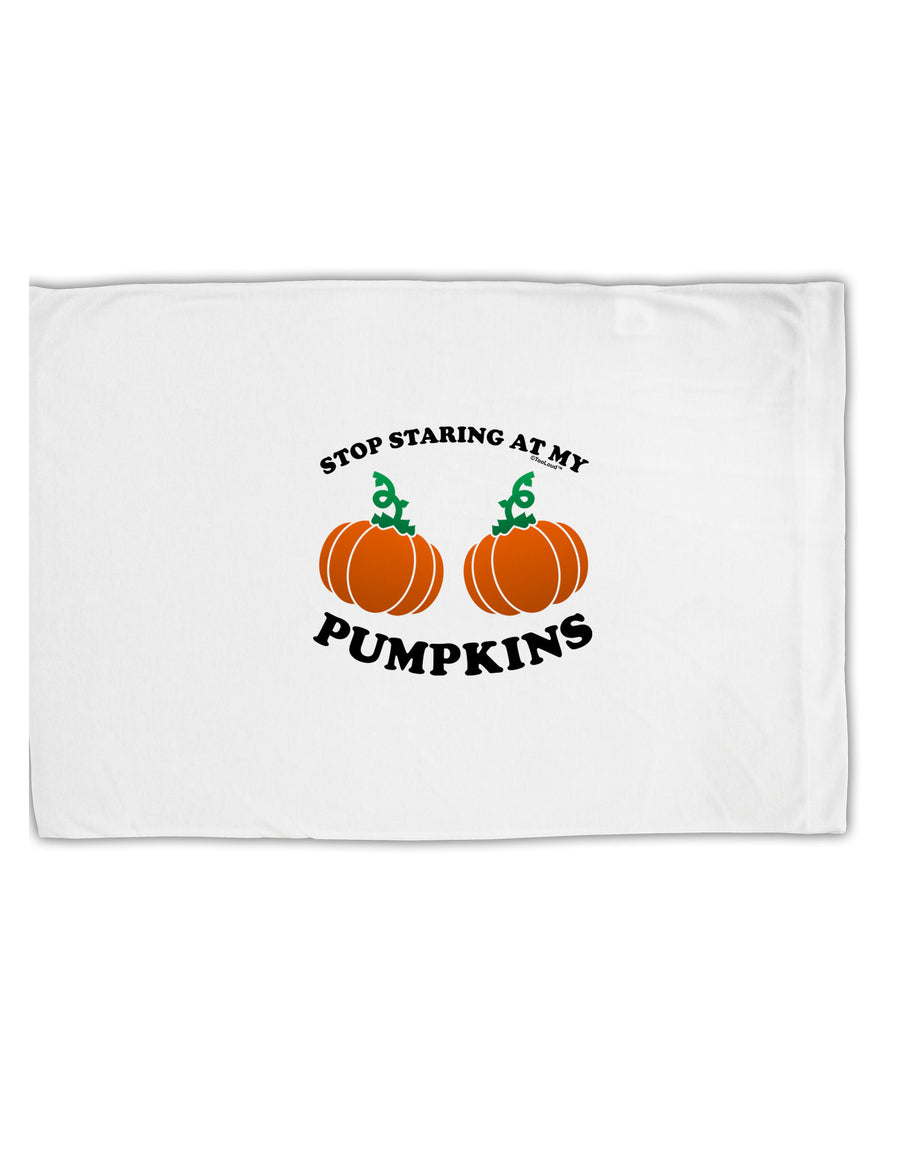 Stop Staring At My Pumpkins Standard Size Polyester Pillow Case by TooLoud-Pillow Case-TooLoud-White-Davson Sales