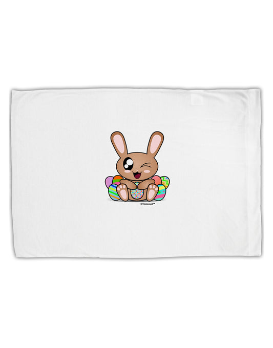 Cute Bunny with Eggs Standard Size Polyester Pillow Case-Pillow Case-TooLoud-White-Davson Sales