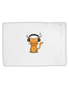 Cute Kitty With Headphones Standard Size Polyester Pillow Case-Pillow Case-TooLoud-White-Davson Sales