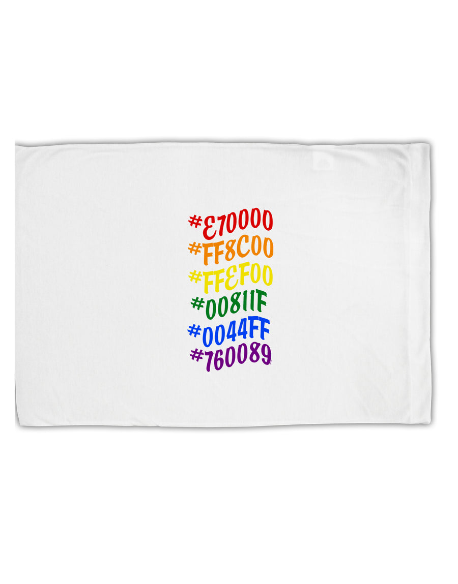 TooLoud Pride Flag Hex Code Standard Size Polyester Pillow Case-Pillow Case-TooLoud-Davson Sales