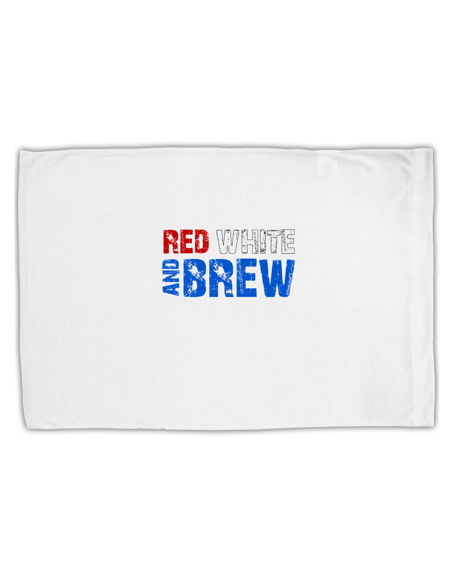 Red White and Brew Color Standard Size Polyester Pillow Case by TooLoud-Pillow Case-TooLoud-White-Davson Sales