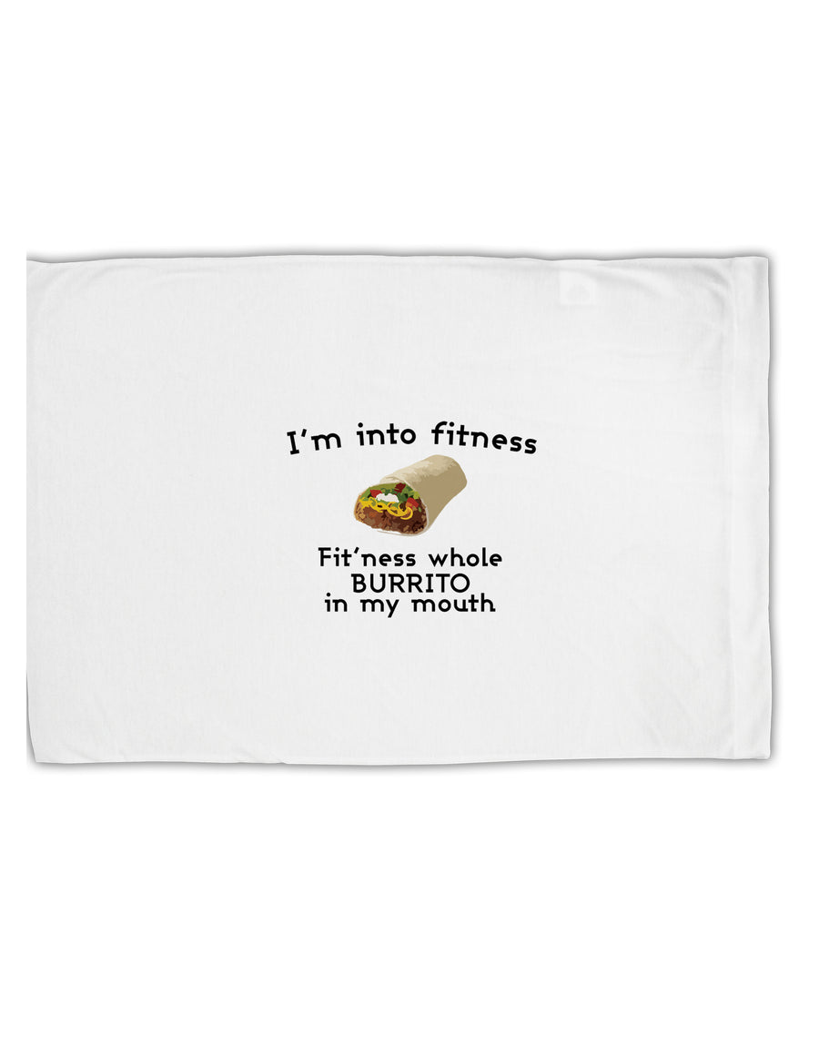 I'm Into Fitness Burrito Funny Standard Size Polyester Pillow Case by TooLoud-Pillowcases & Shams-TooLoud-White-Davson Sales