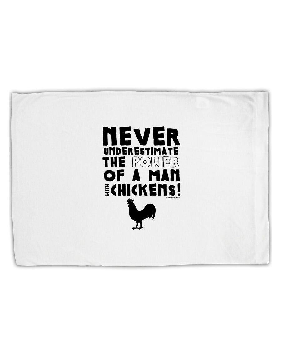 A Man With Chickens Standard Size Polyester Pillow Case by TooLoud-Pillow Case-TooLoud-White-Davson Sales