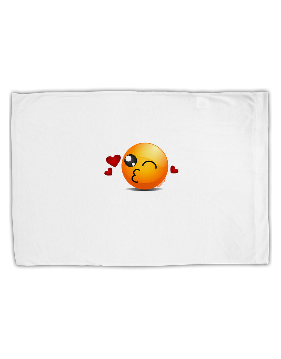 Kissy Face Emoji Standard Size Polyester Pillow Case-Pillow Case-TooLoud-White-Davson Sales