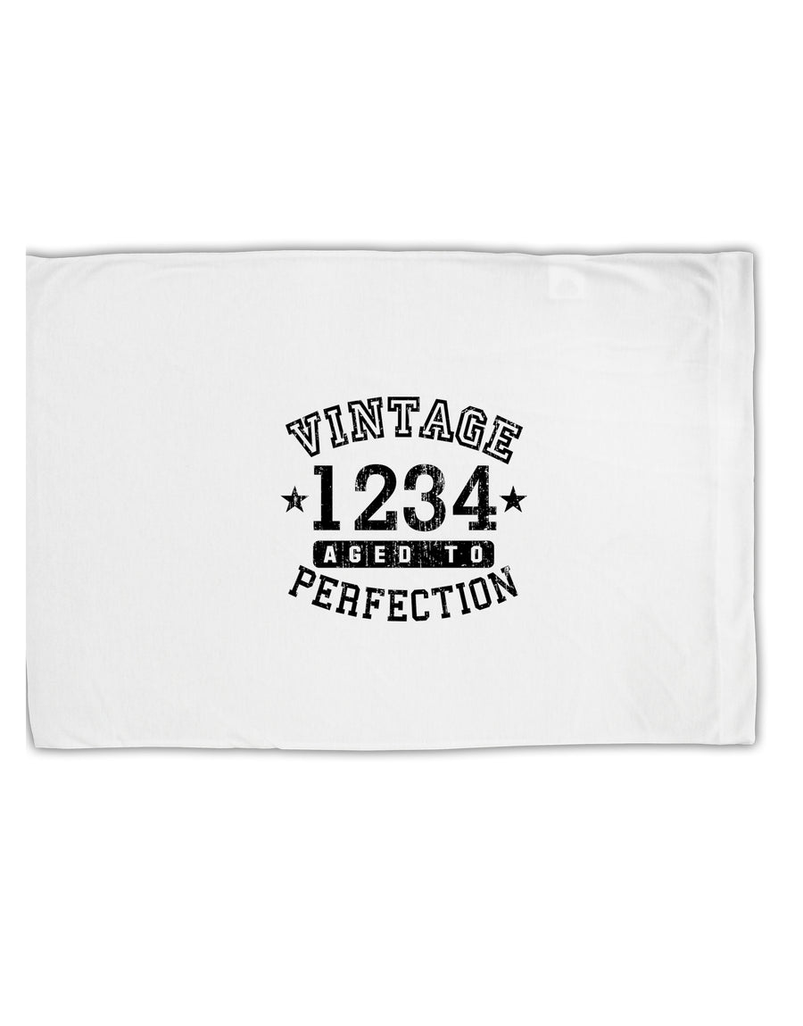 Personalized Vintage Birth Year Distressed Standard Size Polyester Pillow Case by TooLoud-TooLoud-White-Davson Sales