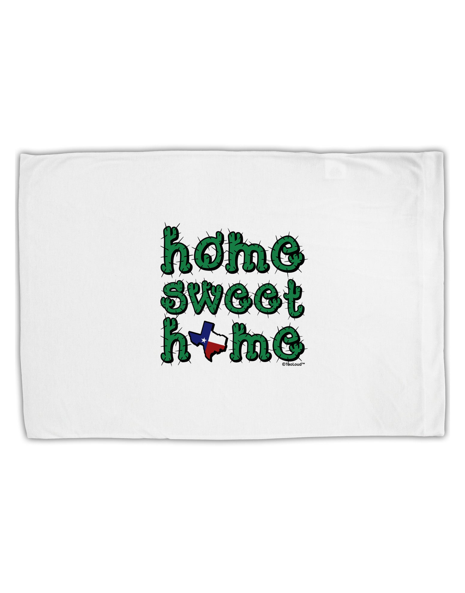 Home Sweet Home - Texas - Cactus and State Flag Standard Size Polyester Pillow Case by TooLoud-Pillow Case-TooLoud-White-Davson Sales