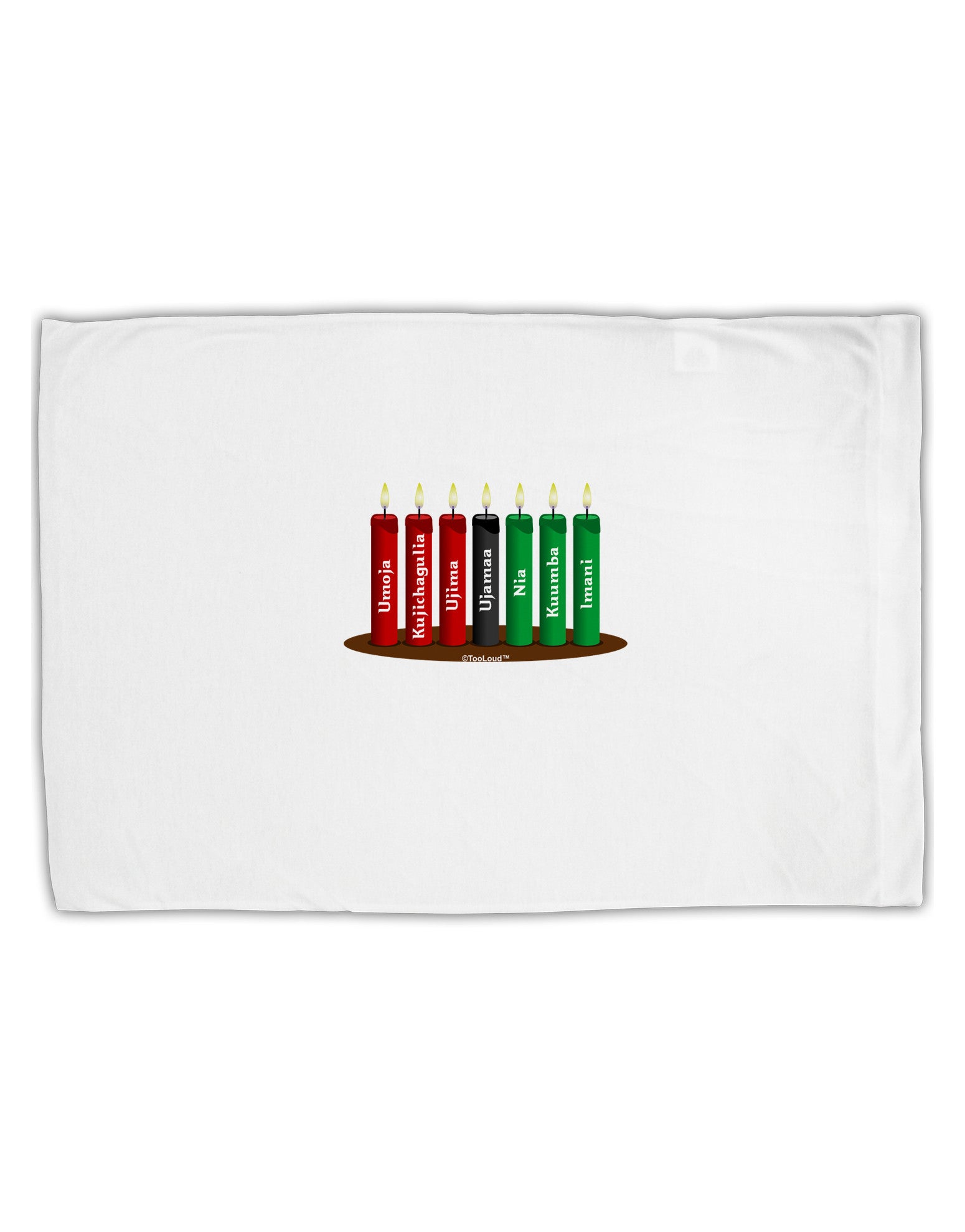 Kwanzaa Candles 7 Principles Standard Size Polyester Pillow Case-Pillow Case-TooLoud-White-Davson Sales