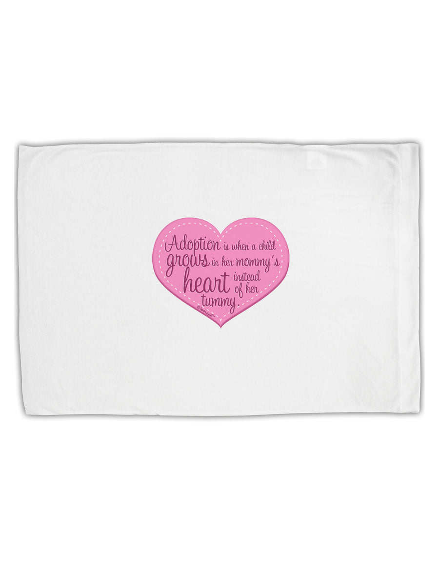 Adoption is When - Mom and Daughter Quote Standard Size Polyester Pillow Case by TooLoud-Pillow Case-TooLoud-White-Davson Sales