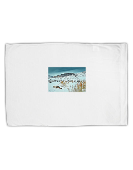 CO Snow Scene Text Standard Size Polyester Pillow Case-Pillow Case-TooLoud-White-Davson Sales