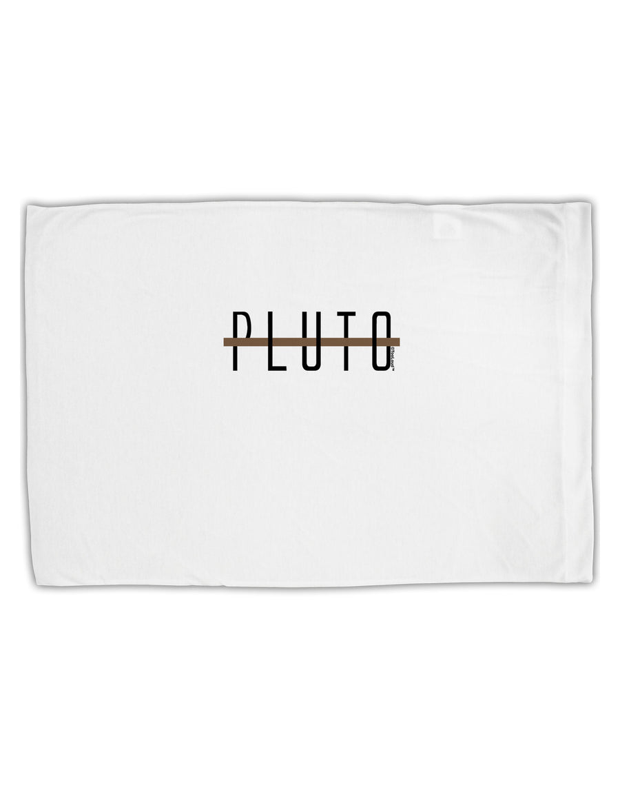 Planet Pluto Text Only Standard Size Polyester Pillow Case by TooLoud-Pillow Case-TooLoud-White-Davson Sales