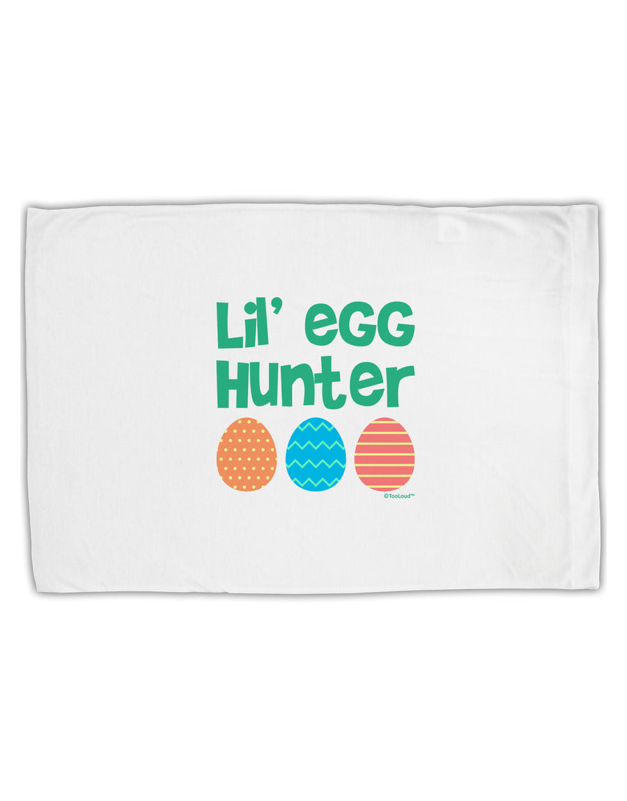 Lil' Egg Hunter - Easter - Green Standard Size Polyester Pillow Case by TooLoud-Pillow Case-TooLoud-White-Davson Sales