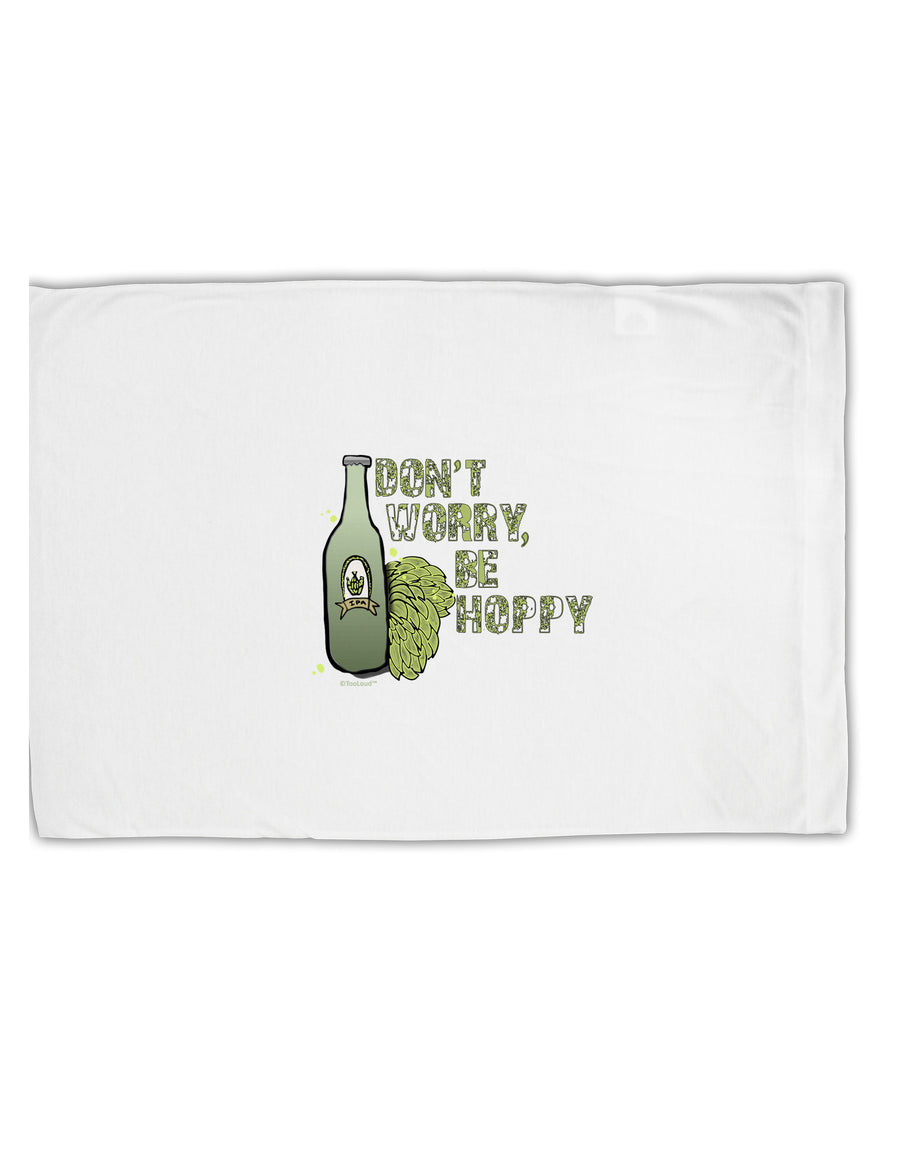 TooLoud Don't Worry Be Hoppy Standard Size Polyester Pillow Case-Pillow Case-TooLoud-Davson Sales