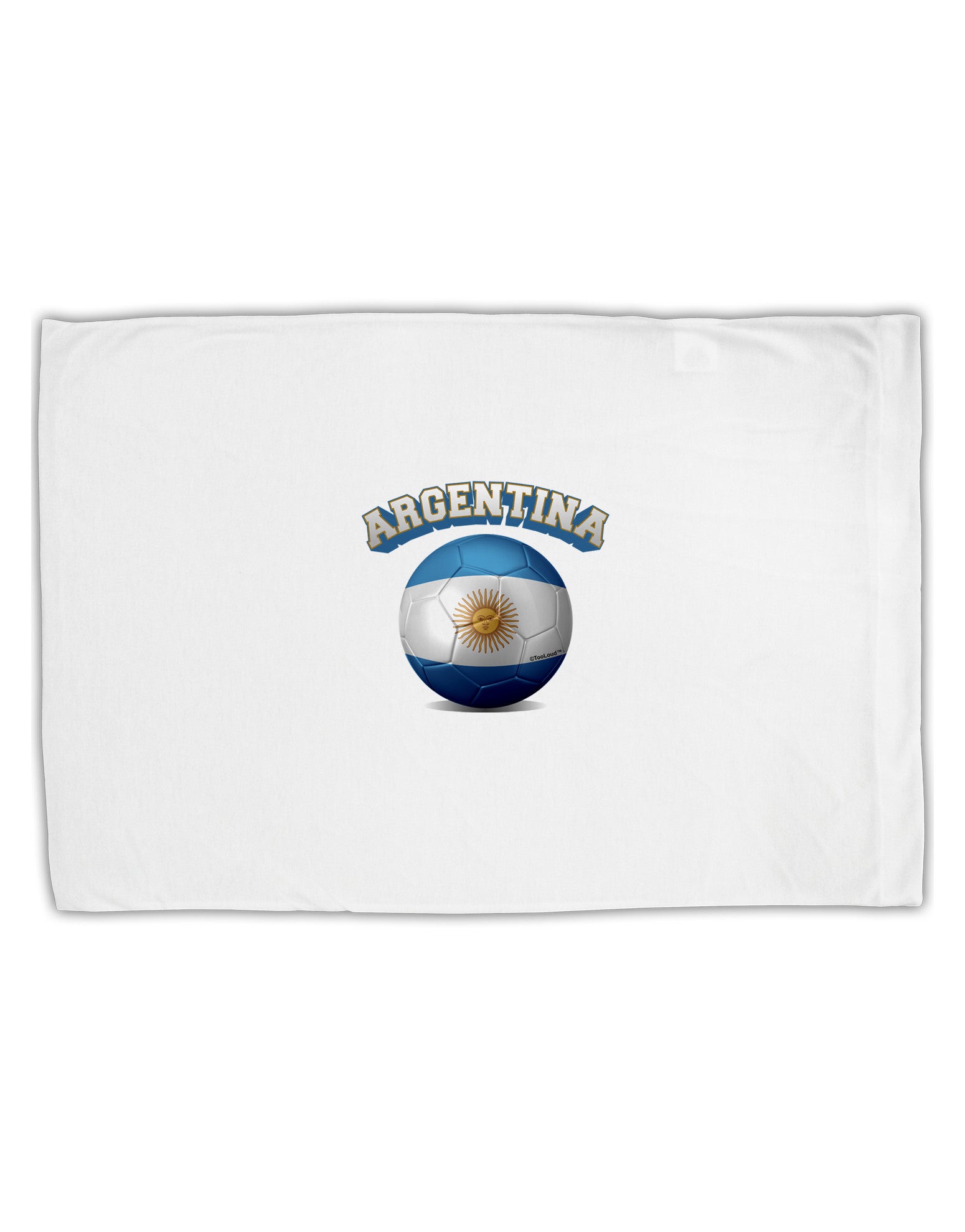 Soccer Ball Flag - Argentina Standard Size Polyester Pillow Case-Pillow Case-TooLoud-White-Davson Sales