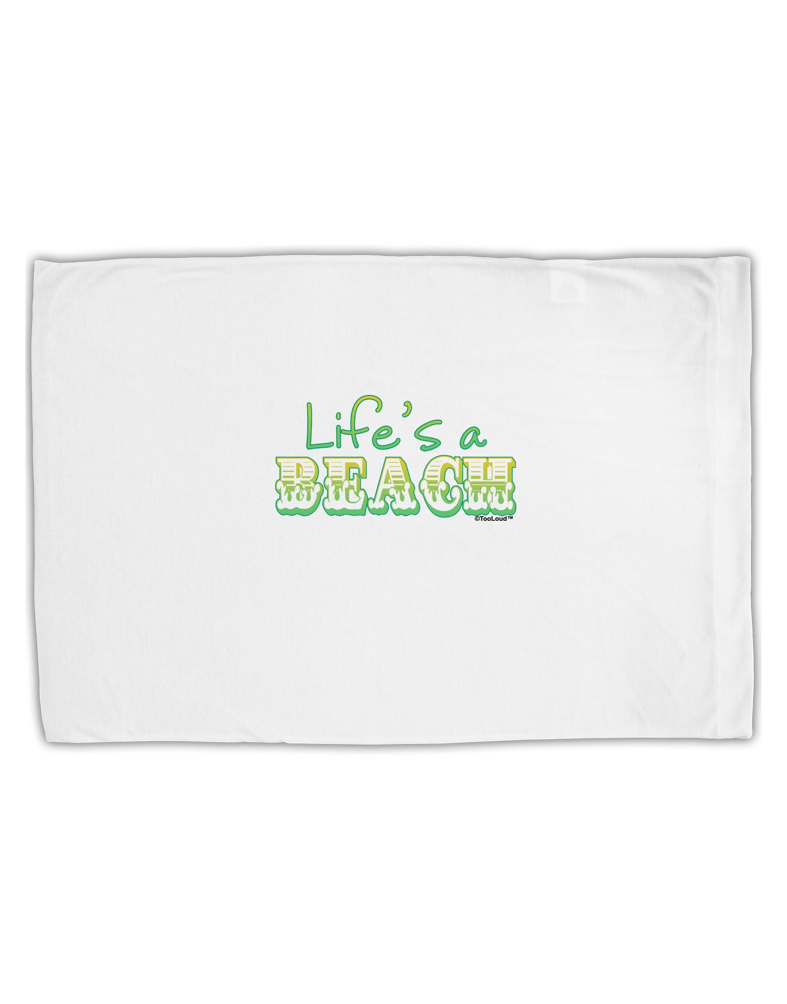 Lifes a Beach Color Standard Size Polyester Pillow Case by TooLoud-Pillow Case-TooLoud-White-Davson Sales