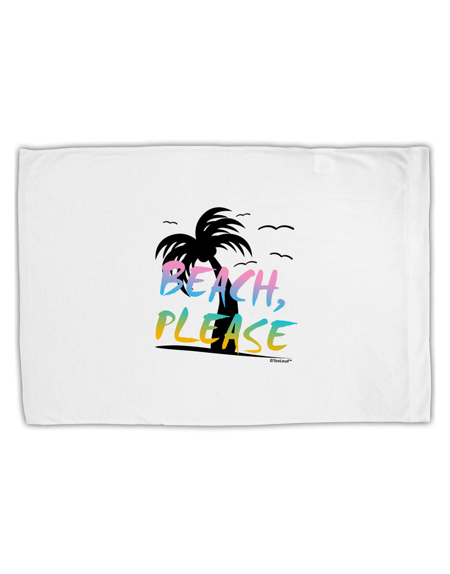 Beach Please - Summer Colors with Palm Trees Standard Size Polyester Pillow Case-Pillow Case-TooLoud-White-Davson Sales