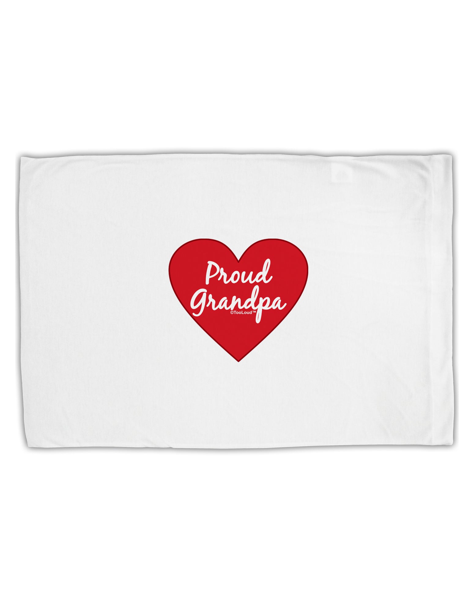 Proud Grandpa Heart Standard Size Polyester Pillow Case by TooLoud-Pillow Case-TooLoud-White-Davson Sales