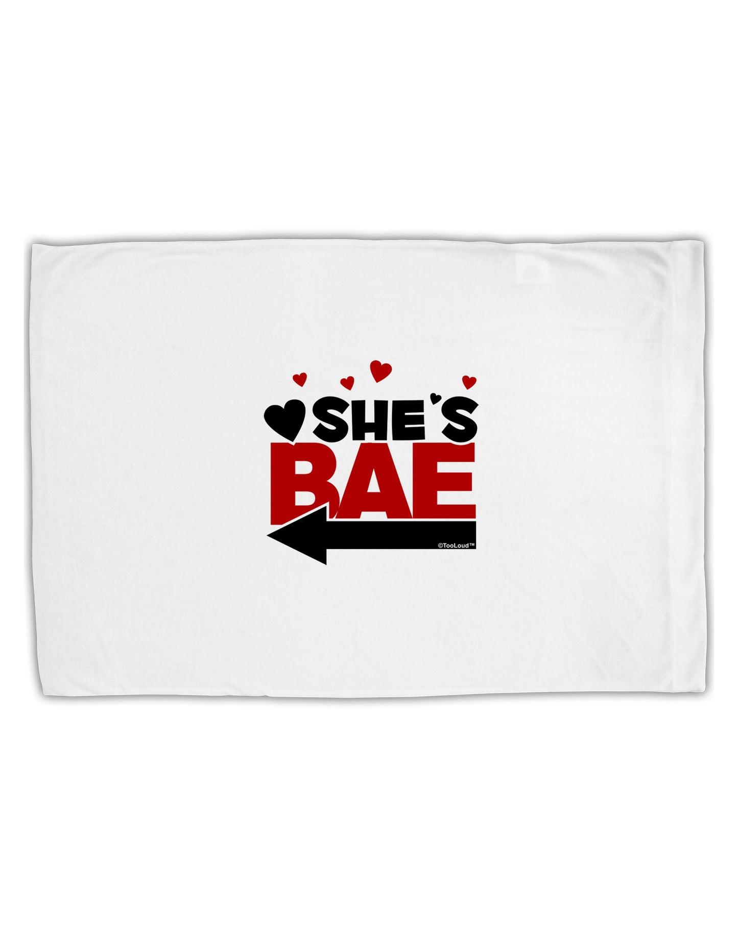 She's BAE - Left Arrow Standard Size Polyester Pillow Case-Pillow Case-TooLoud-White-Davson Sales