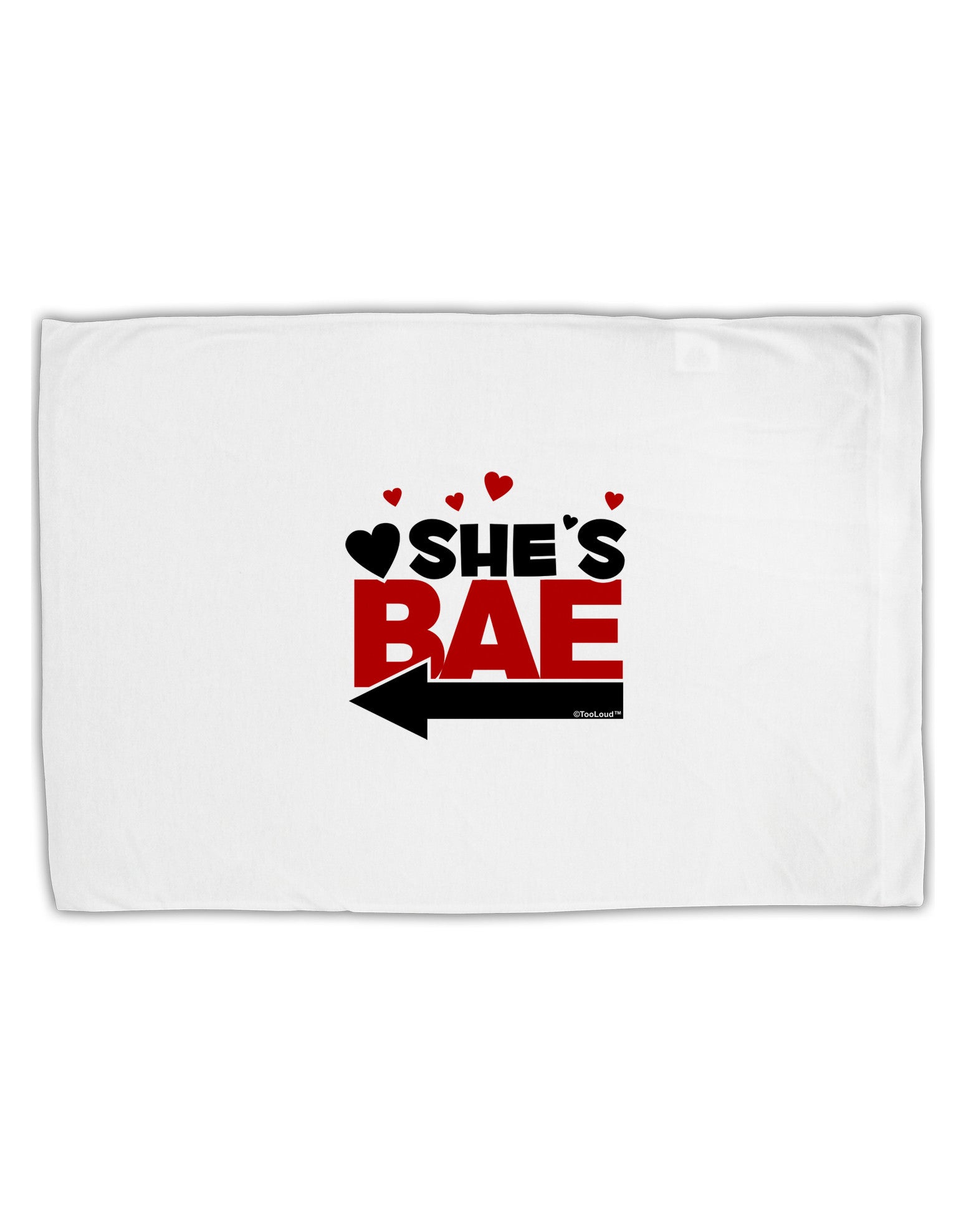 She's BAE - Left Arrow Standard Size Polyester Pillow Case-Pillow Case-TooLoud-White-Davson Sales