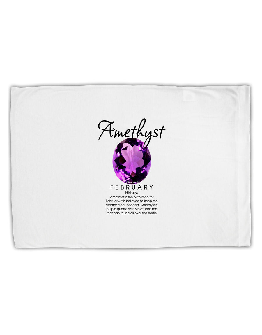 Birthstone Amethyst Standard Size Polyester Pillow Case by TooLoud-Pillow Case-TooLoud-White-Davson Sales