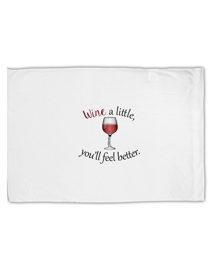 Wine a Little Standard Size Polyester Pillow Case by TooLoud-Pillow Case-TooLoud-White-Davson Sales