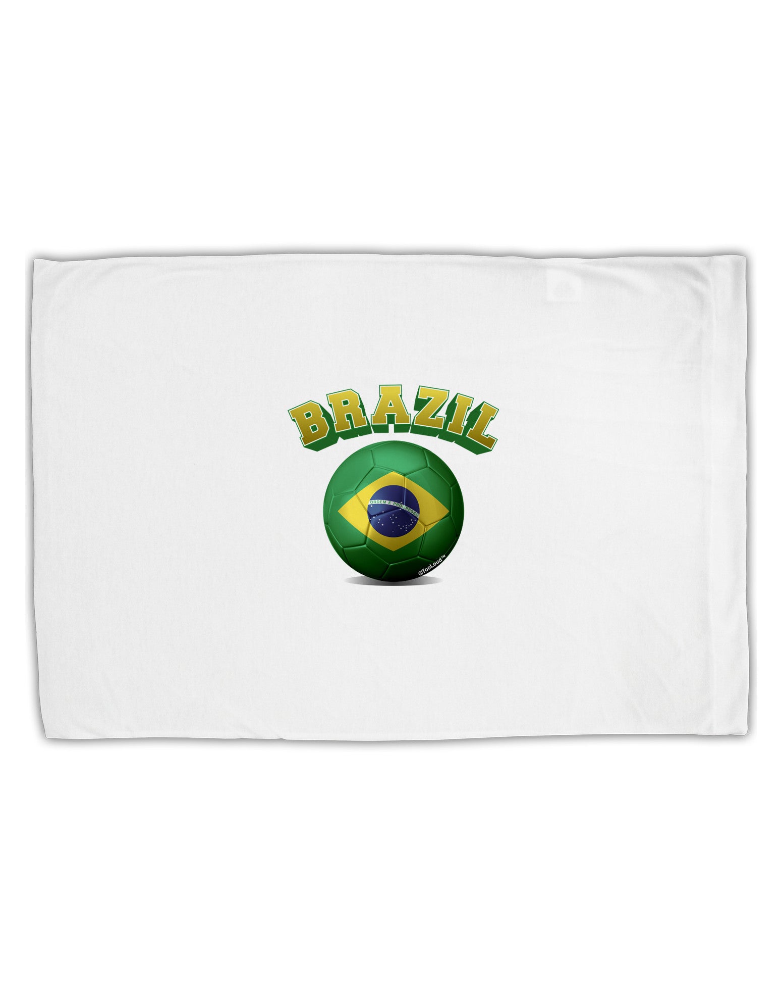 Soccer Ball Flag - Brazil Standard Size Polyester Pillow Case-Pillow Case-TooLoud-White-Davson Sales