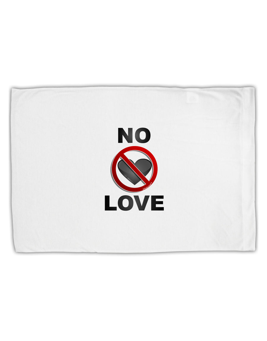 No Love Symbol with Text Standard Size Polyester Pillow Case-Pillow Case-TooLoud-White-Davson Sales