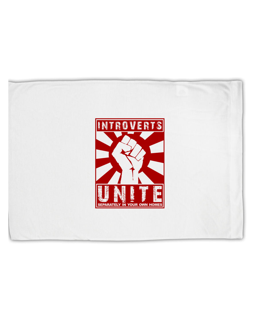 Introverts Unite Funny Standard Size Polyester Pillow Case by TooLoud-TooLoud-White-Davson Sales