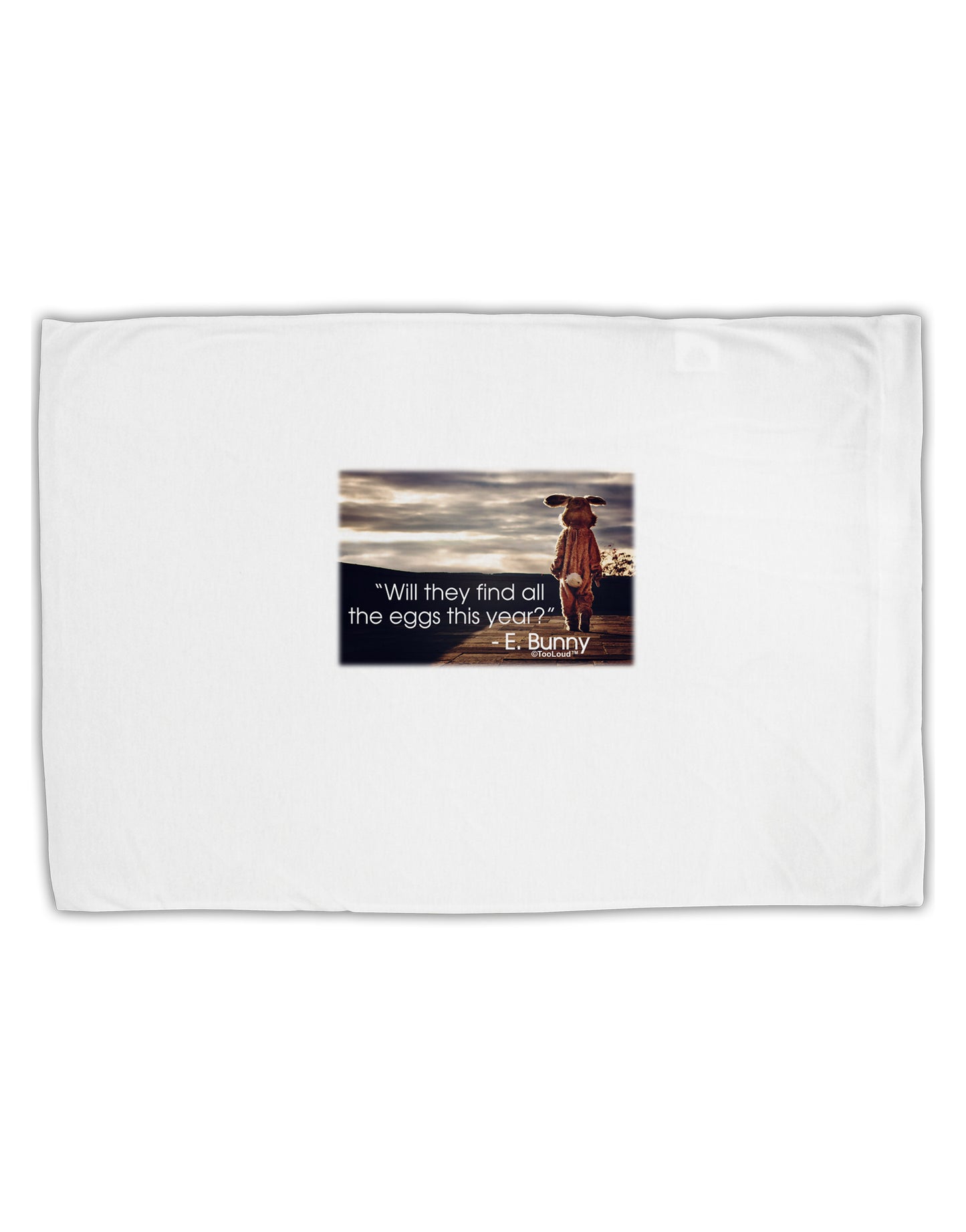 Will They Find the Eggs - Easter Bunny Standard Size Polyester Pillow Case by TooLoud-Pillow Case-TooLoud-White-Davson Sales