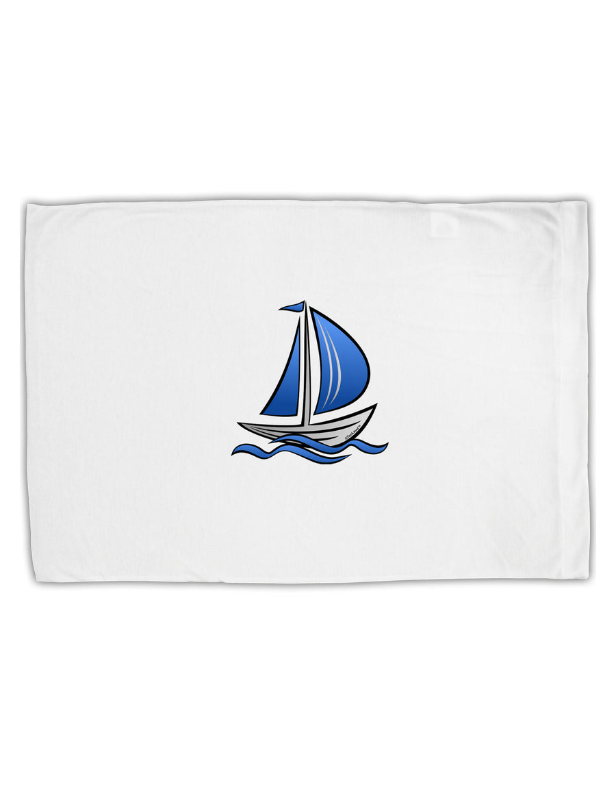 Blue Sailboat Standard Size Polyester Pillow Case-Pillow Case-TooLoud-White-Davson Sales