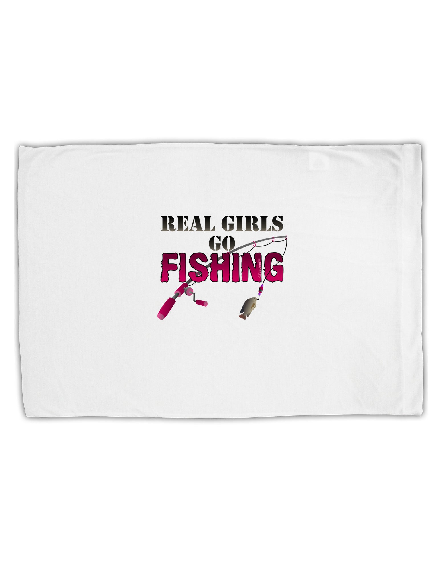 Real Girls Go Fishing Standard Size Polyester Pillow Case-Pillow Case-TooLoud-White-Davson Sales