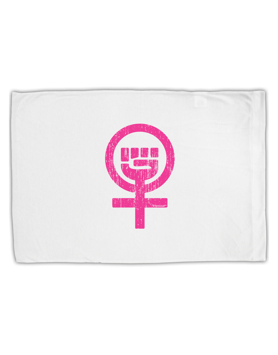 Pink Distressed Feminism Symbol Standard Size Polyester Pillow Case-Pillow Case-TooLoud-White-Davson Sales