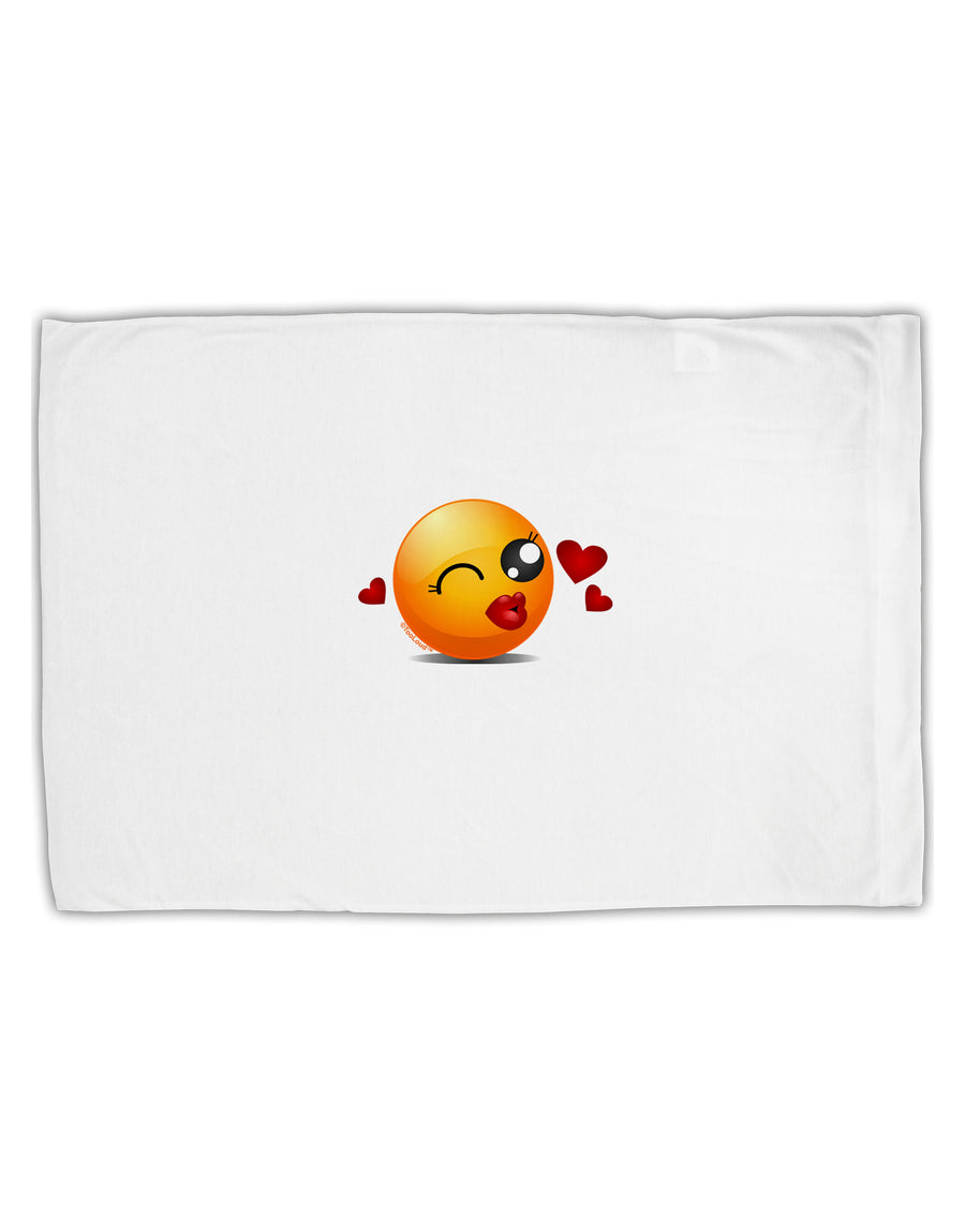 Kissy Face Emoji Girl Standard Size Polyester Pillow Case-Pillow Case-TooLoud-White-Davson Sales