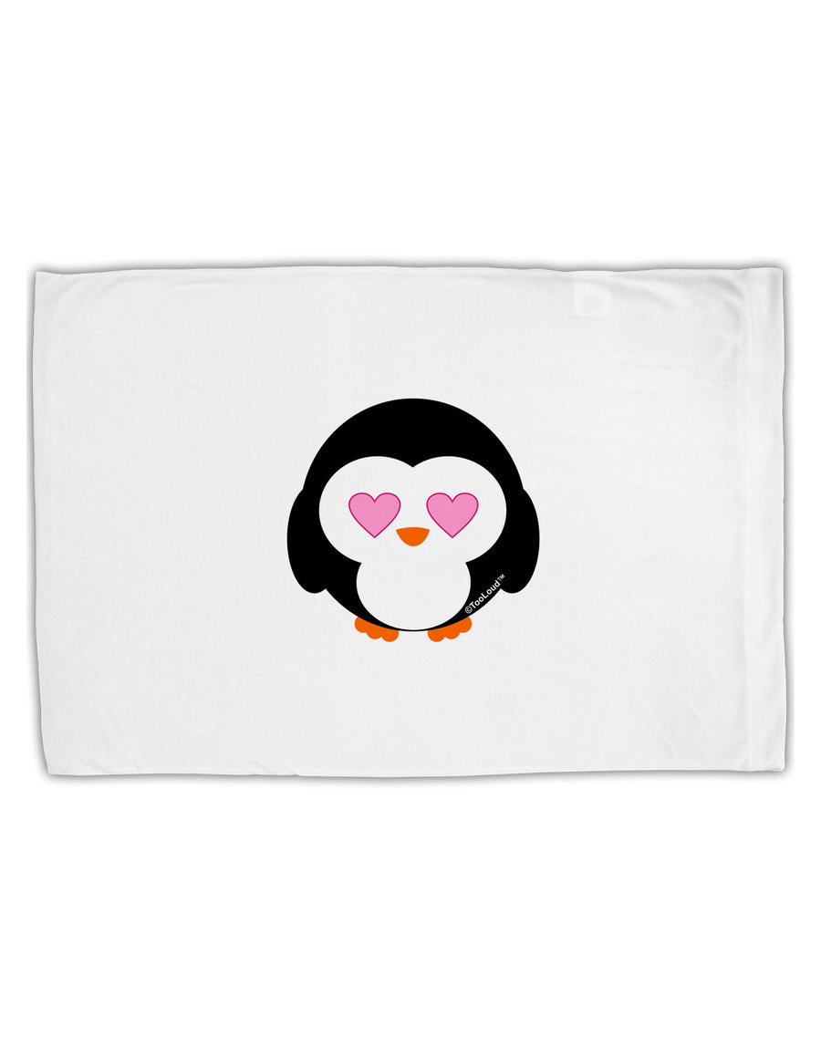 Cute Penguin - Heart Eyes Standard Size Polyester Pillow Case by TooLoud-Pillow Case-TooLoud-White-Davson Sales